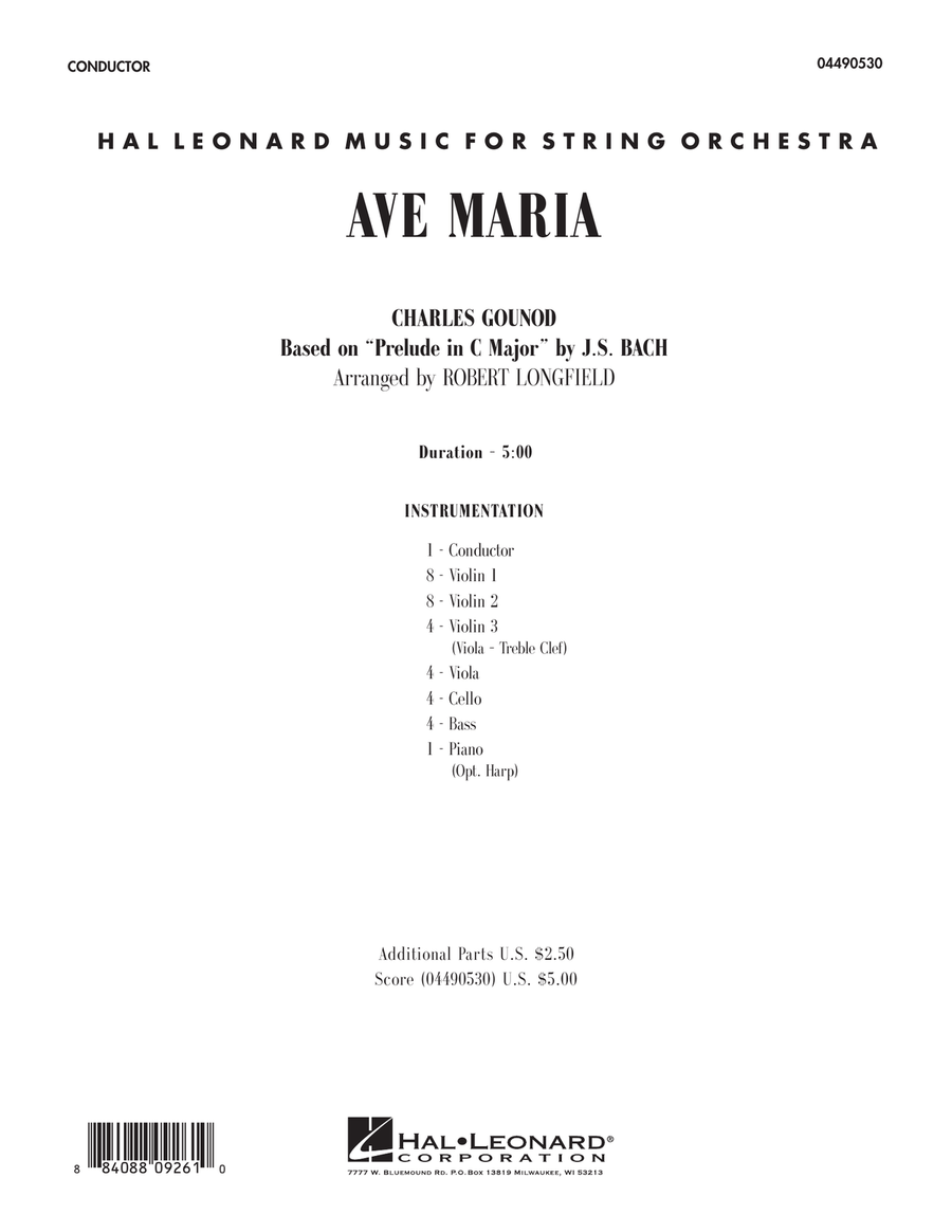 Ave Maria - Full Score