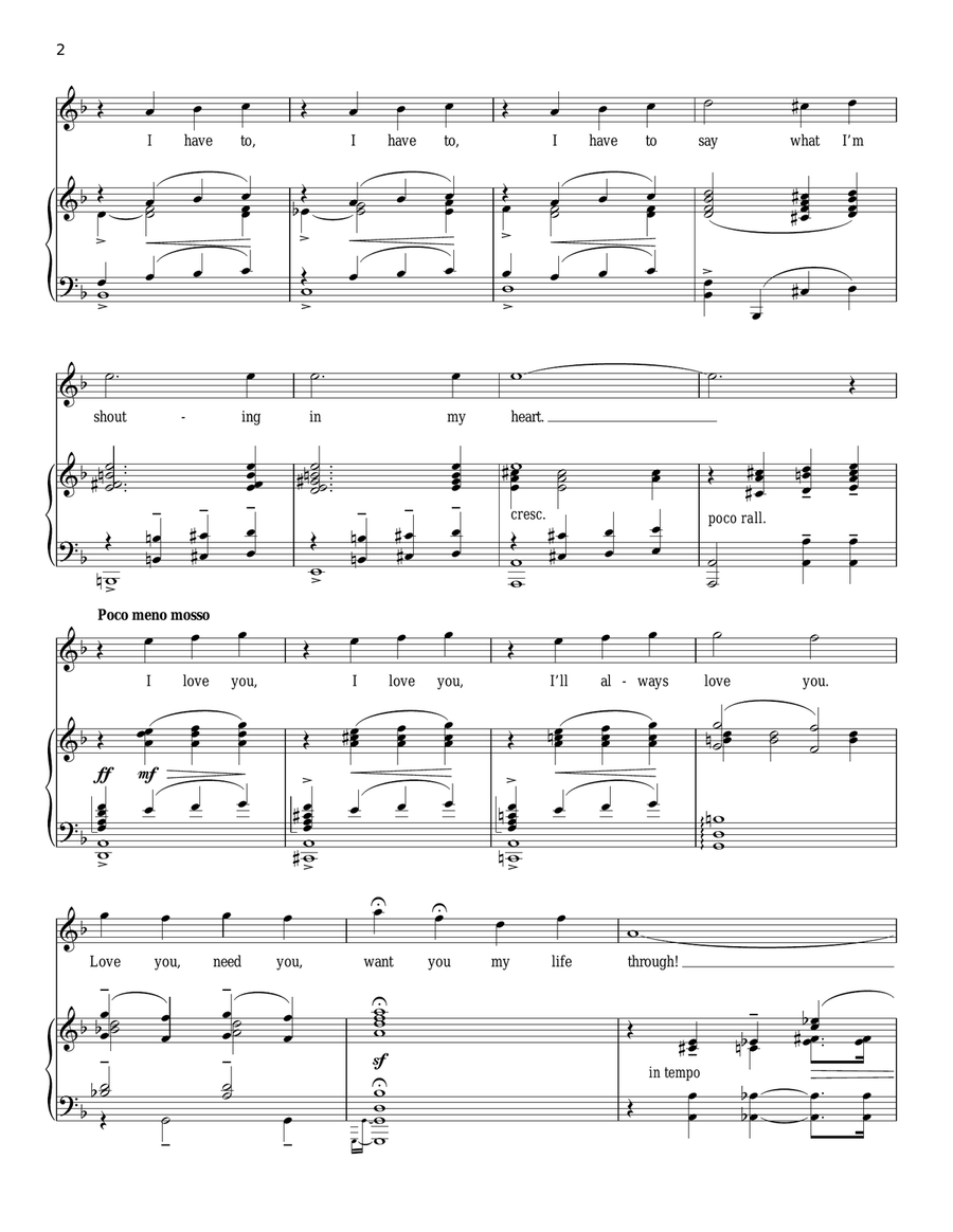 I Have To Tell You I Have To Tell You Piano, Vocal scores gallery preview page 2