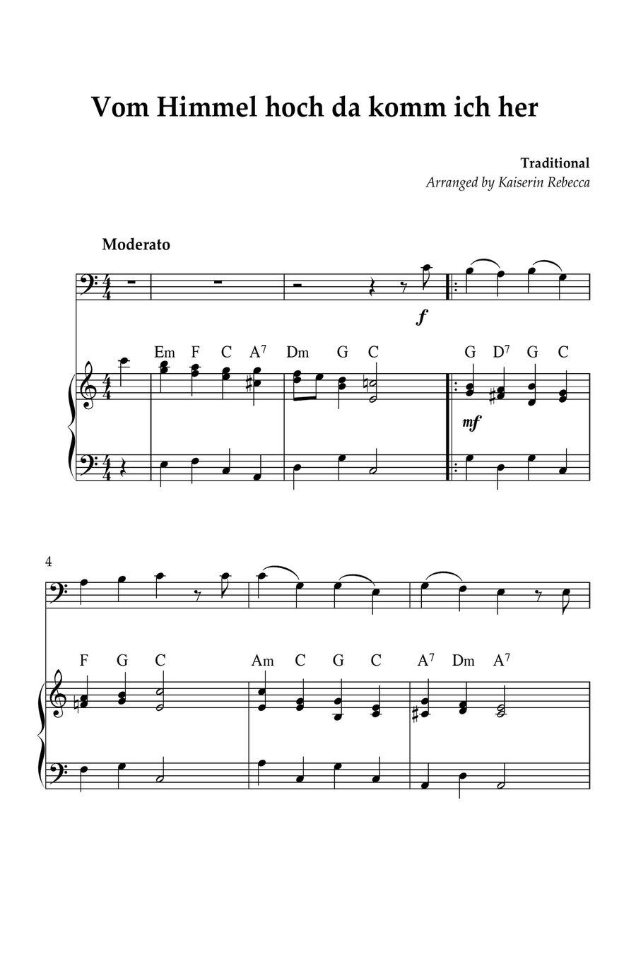 Vom Himmel hoch da komm ich her Piano scores gallery preview page 1