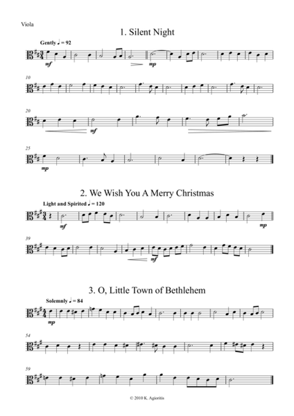 Fifteen Traditional Carols for String Orchestra - Viola Part