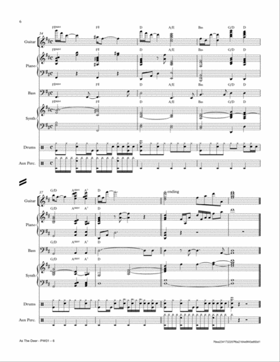 As The Deer Small Ensemble scores gallery preview page 6