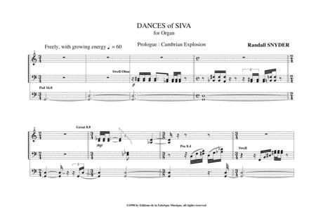 Randall Snyder: Dances of Shiva for organ