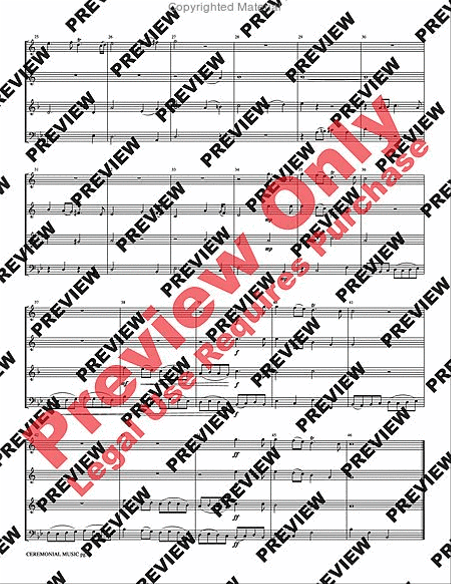 Ceremonial Music Brass Quartet scores gallery preview page 4