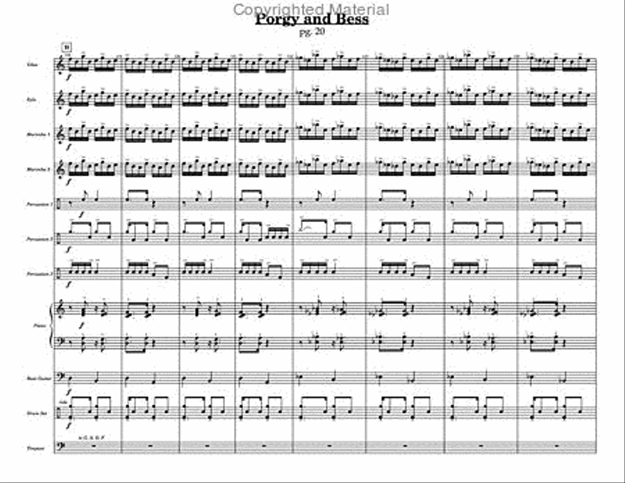 Porgy and Bess Porgy and Bess Percussion Ensemble scores gallery preview page 4