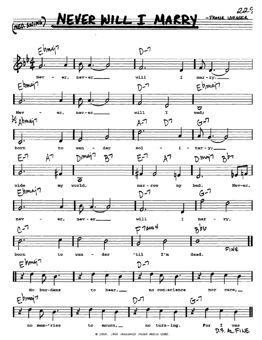 Never Will I Marry Never Will I Marry Voice scores gallery preview page 1