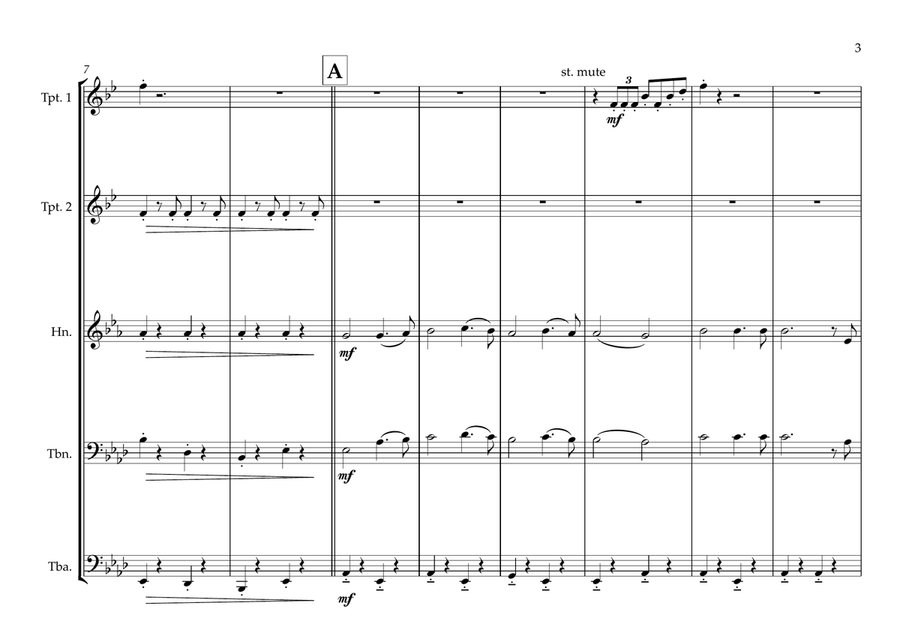Monégasque (Monaco) National Anthem for Brass Quintet (MFAO World National Anthem Series) Brass Quintet scores gallery preview page 3