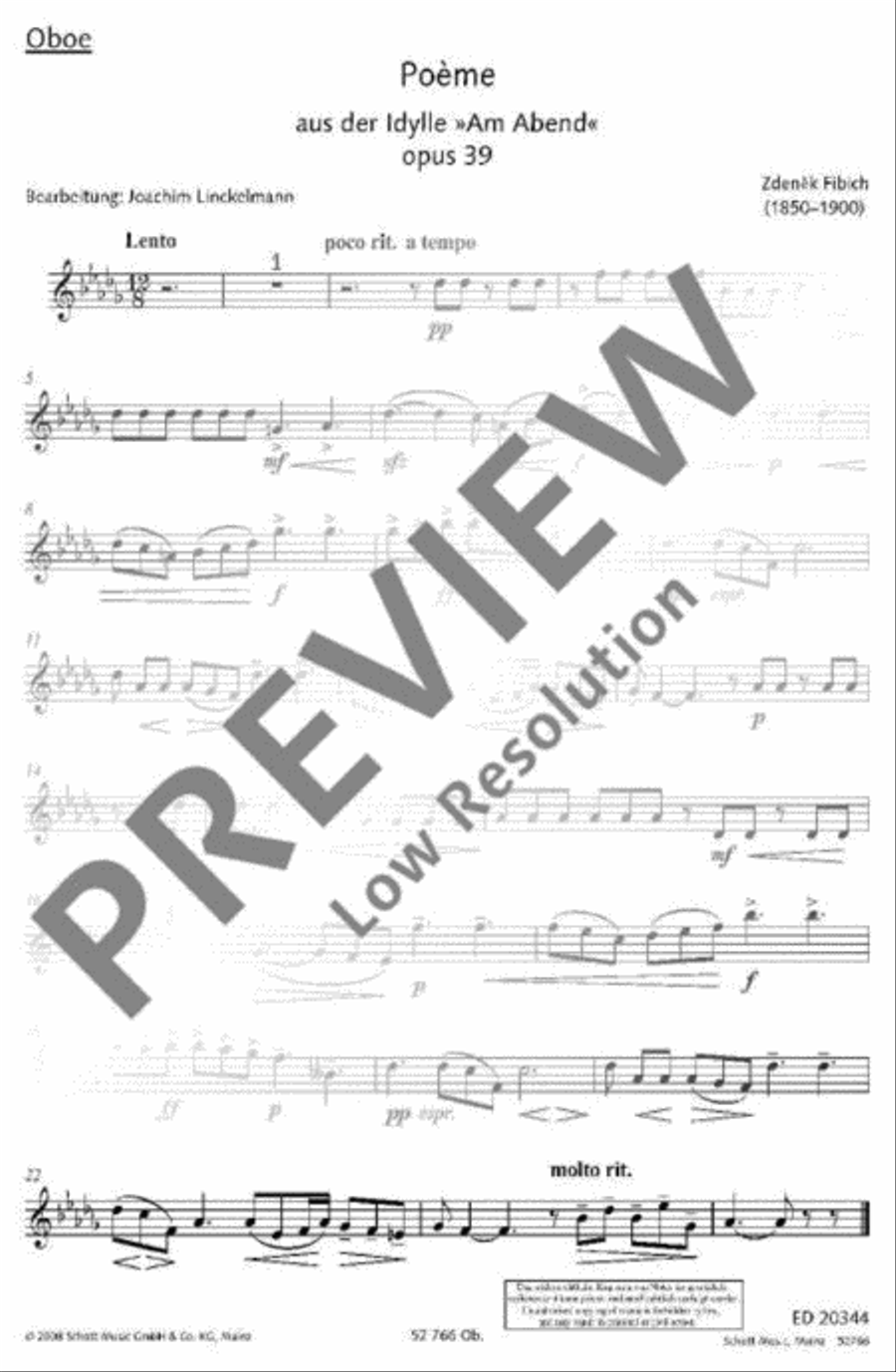 Poème Poème Woodwind Quintet scores gallery preview page 6