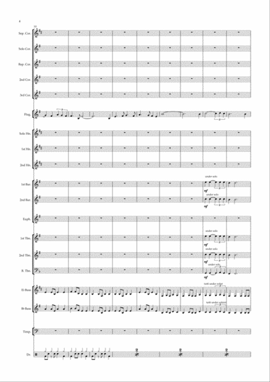 Round Edges - flugel horn solo Brass Ensemble scores gallery preview page 4