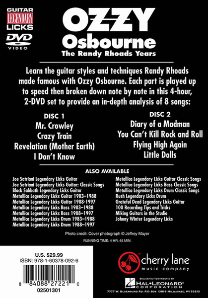 Ozzy Osbourne – The Randy Rhoads Years