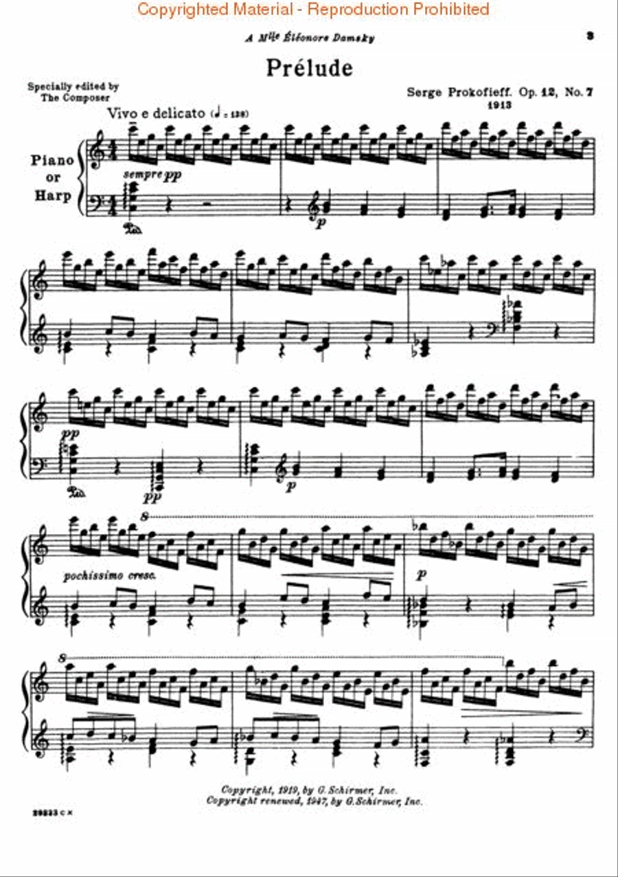 Prelude in C, Op. 12, No. 7 Piano Solo scores gallery preview page 2