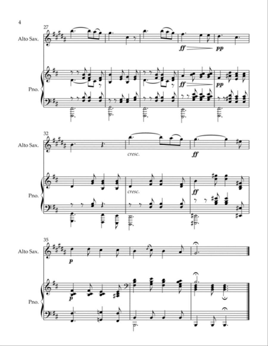 Abendgedanken Alto Saxophone scores gallery preview page 4