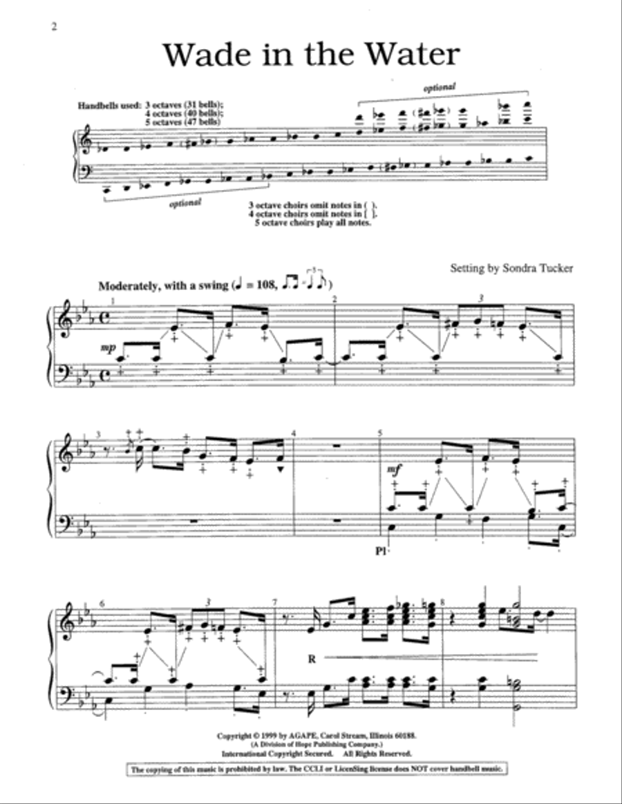 Wade in the Water 5-Octaves scores gallery preview page 8
