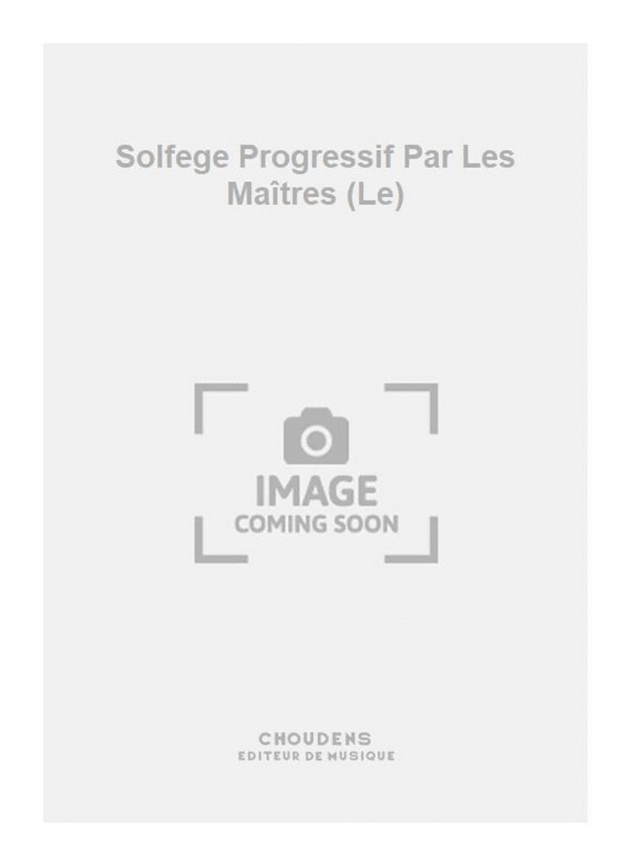 Solfege Progressif Par Les Maîtres (Le) School and Community scores gallery preview page 1