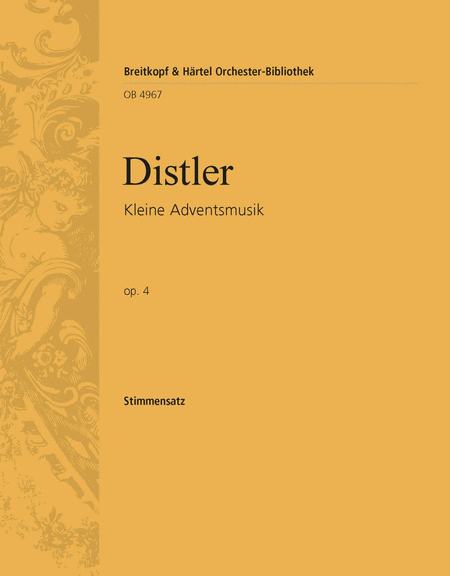 Little Advent Music Op. 4 by Hugo Distler Choir - Sheet Music