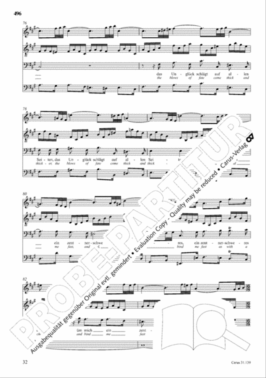 The Complete Sacred Vocal Works (Das geistliche Vokalwerk) Voice scores gallery preview page 497