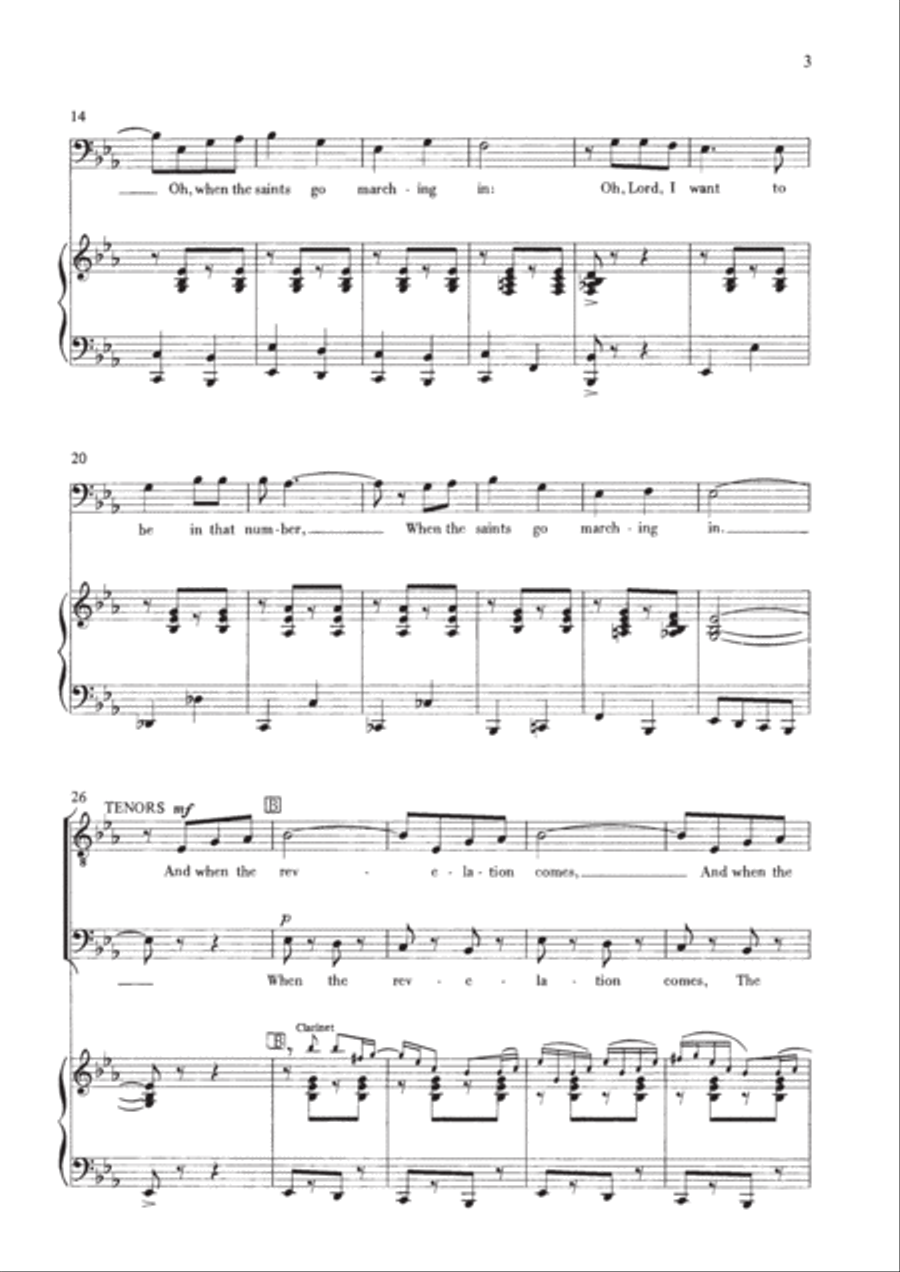 When the Saints go marching in 4-Part scores gallery preview page 3