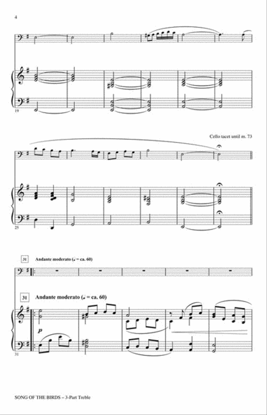 Song of the Birds 3-Part scores gallery preview page 3