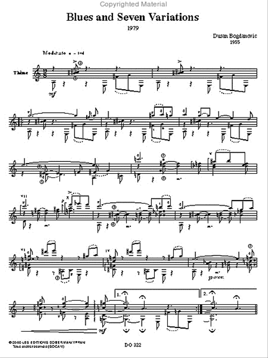 Blues and Seven Variations Electric Guitar scores gallery preview page 2