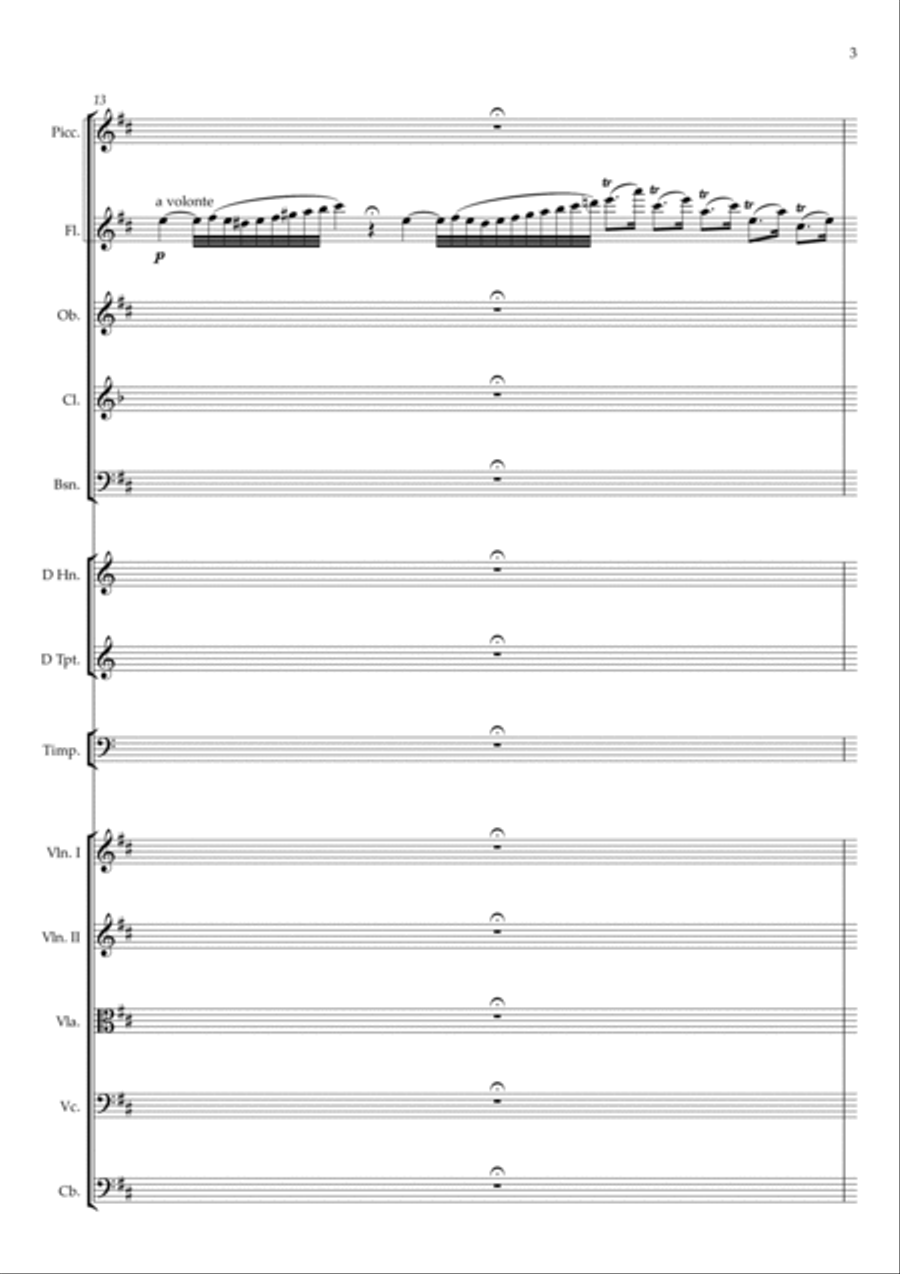 Overture to the vaudeville 'Morning and Evening' Full Orchestra scores gallery preview page 3