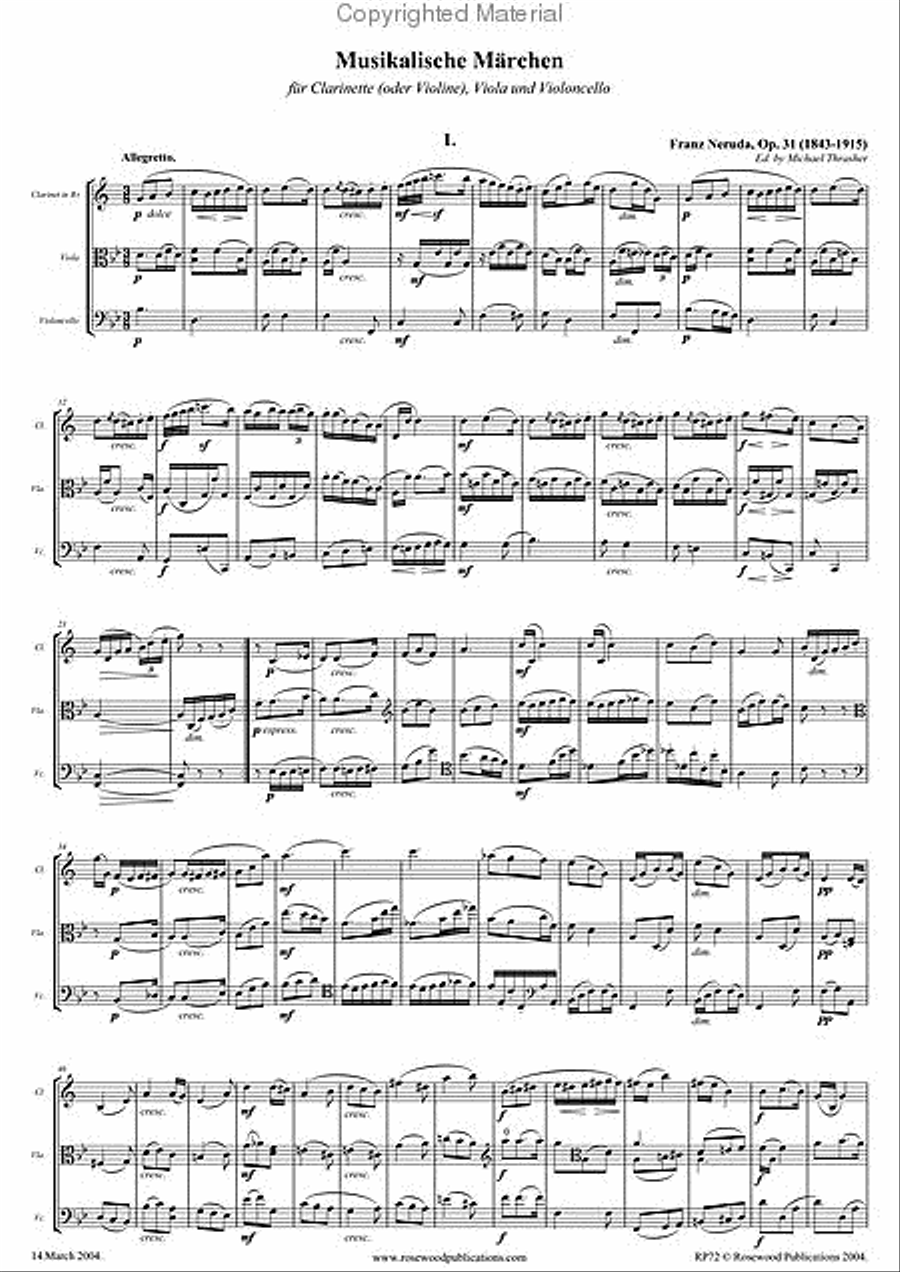 Musikale Marchen Clarinet scores gallery preview page 2