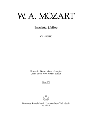 Book cover for Exsultate, jubilate K. 165 (158a)