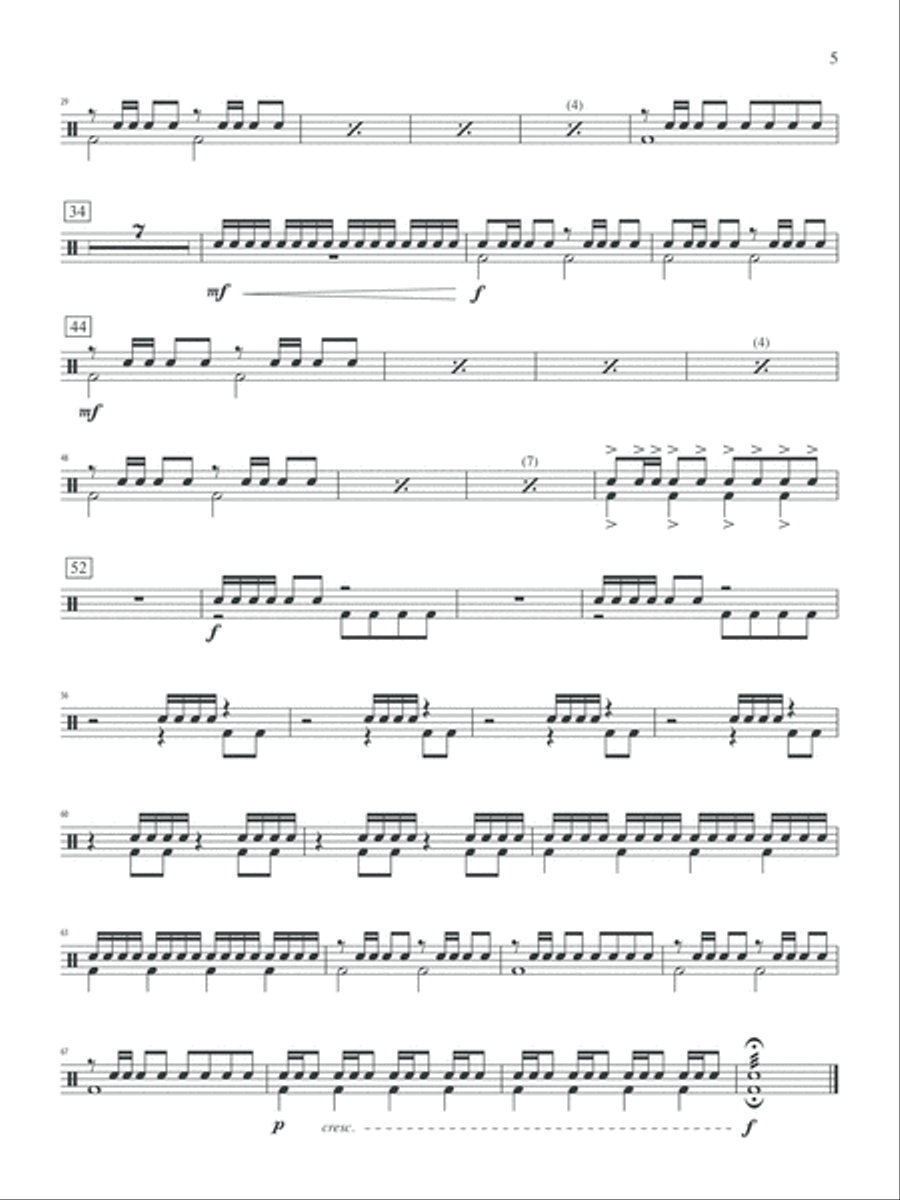 The Anthony J. Cirone Intermediate Percussion Ensemble Collection: 4th & 5th Percussion Percussion Ensemble scores gallery preview page 5