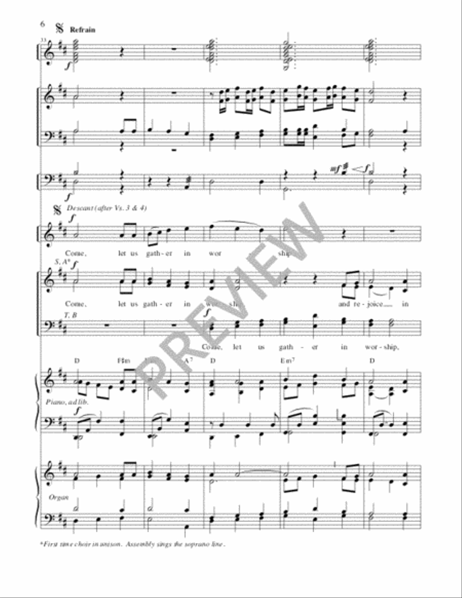 Come, Let Us Gather (Full Score) 3-Octaves scores gallery preview page 7