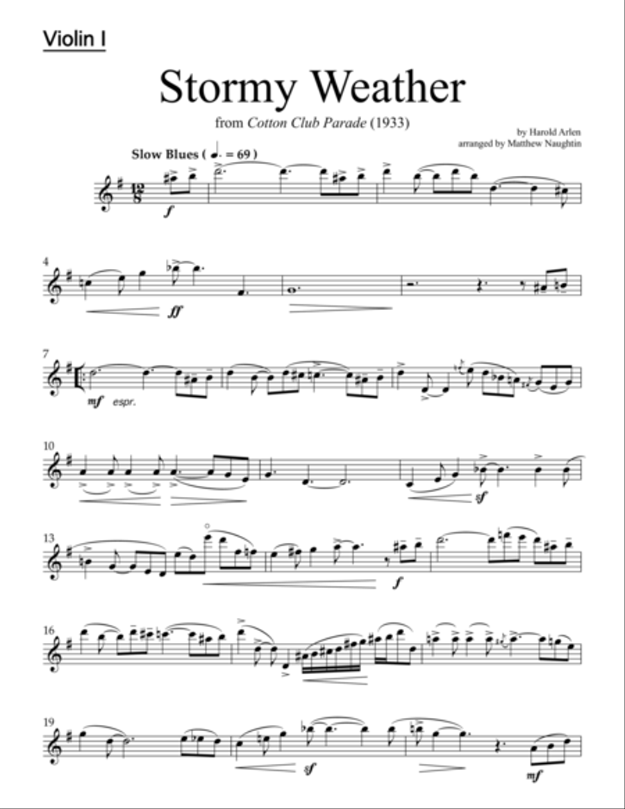 Stormy Weather String Quartet scores gallery preview page 6