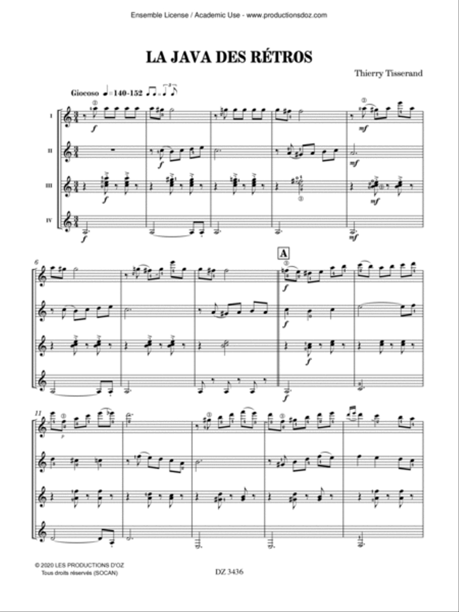 La java des rétros La java des rétros Guitar Ensemble scores gallery preview page 3
