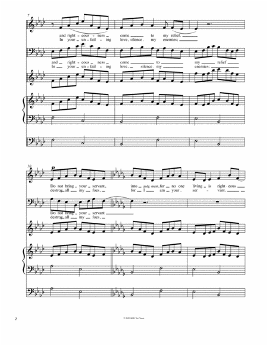 Lord, hear my prayer, listen to my cry for mercy Small Ensemble scores gallery preview page 3