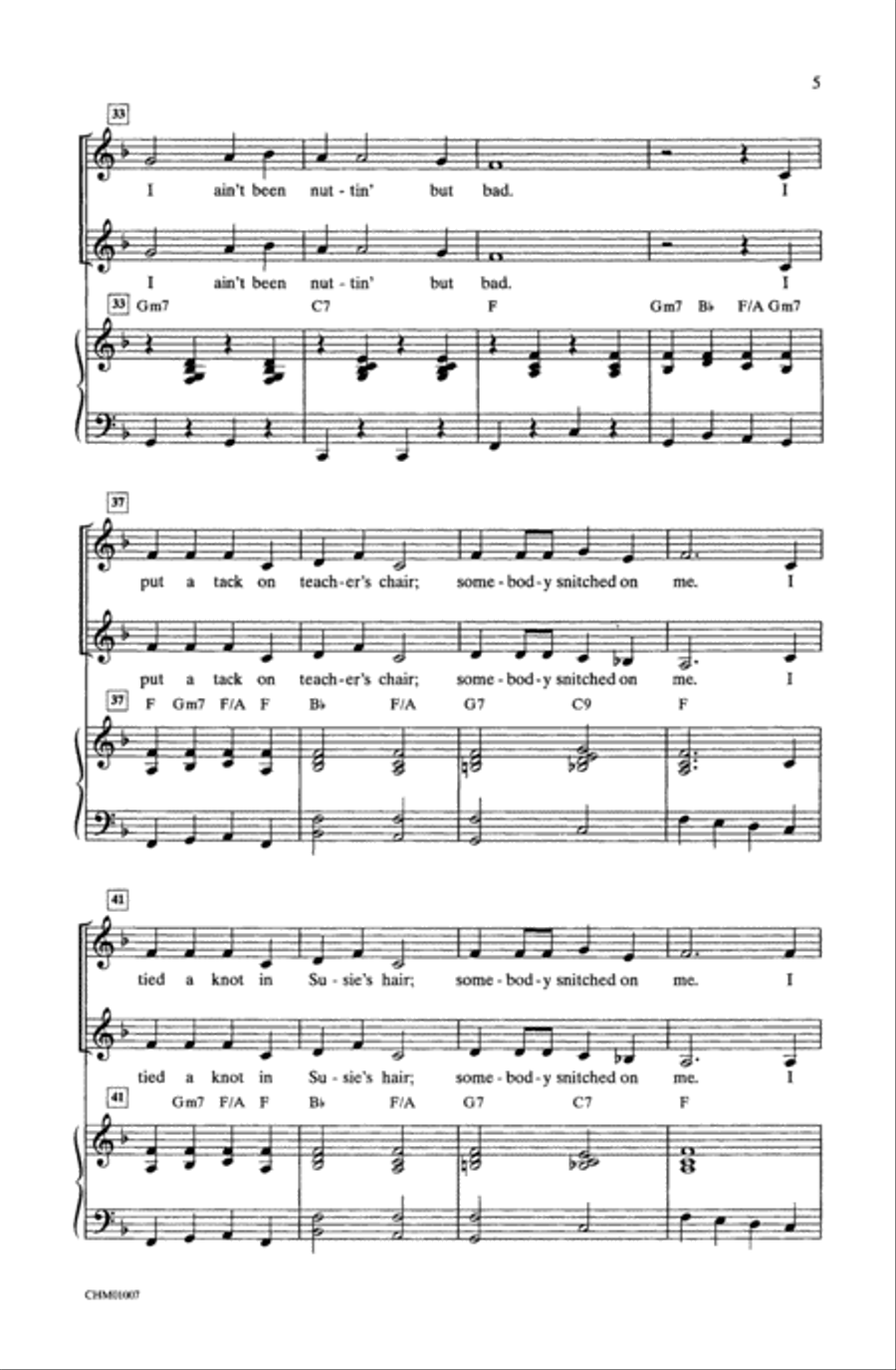 Nuttin' for Christmas Choir scores gallery preview page 4