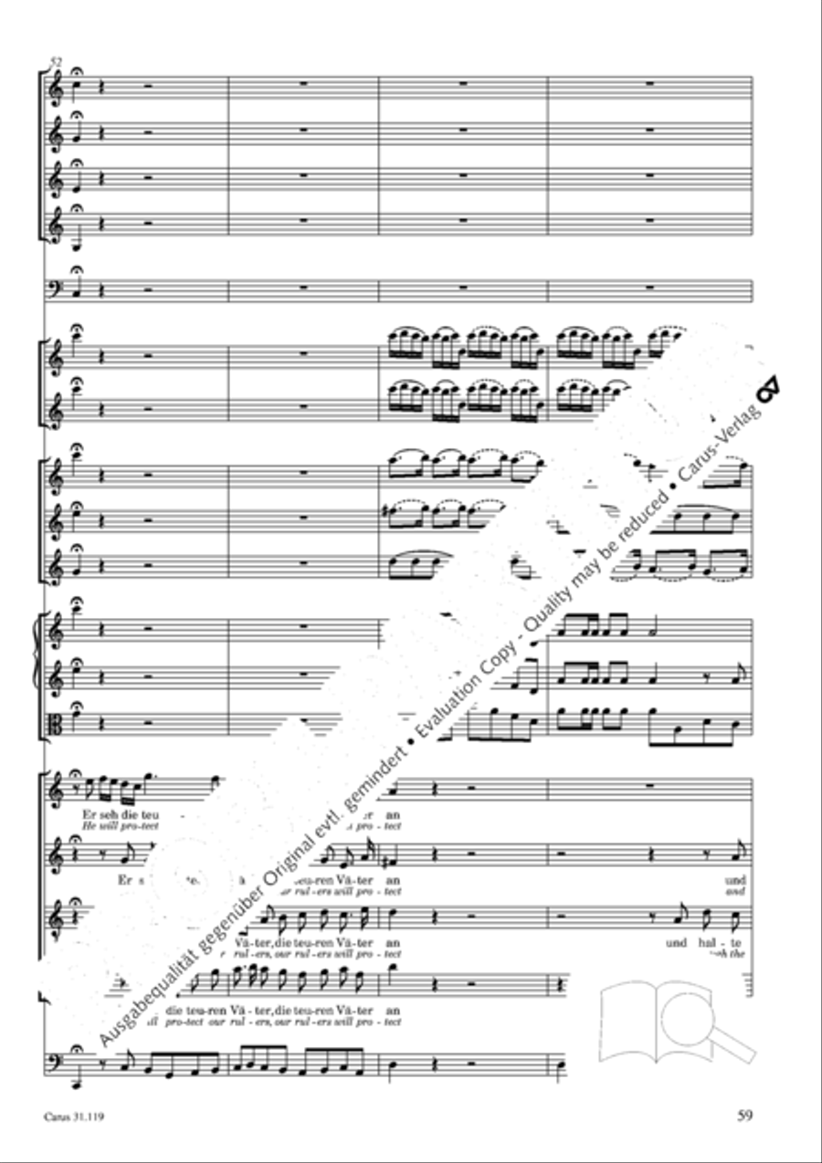 Praise the Lord, O Jerusalem (Preise, Jerusalem, den Herrn) 4-Part scores gallery preview page 60