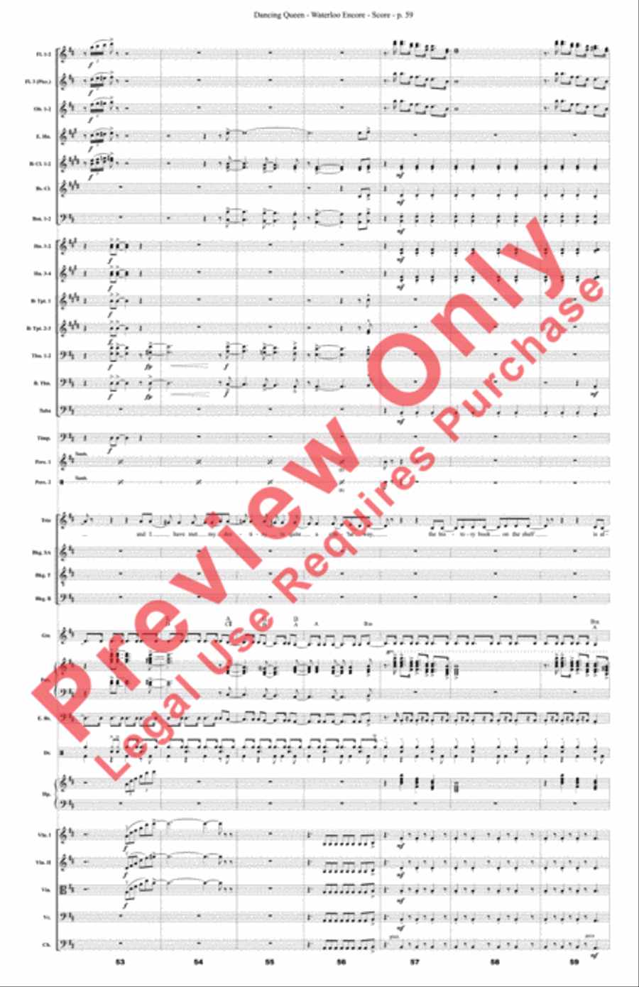 Mamma Mia! Medley Mamma Mia! Medley Full Orchestra scores gallery preview page 60