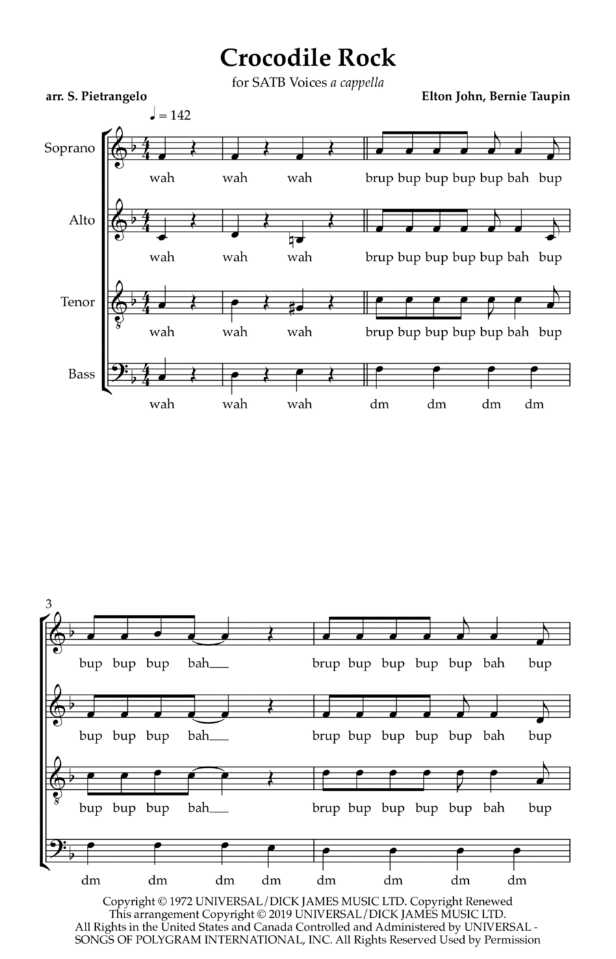 Crocodile Rock Crocodile Rock Divisi scores gallery preview page 1