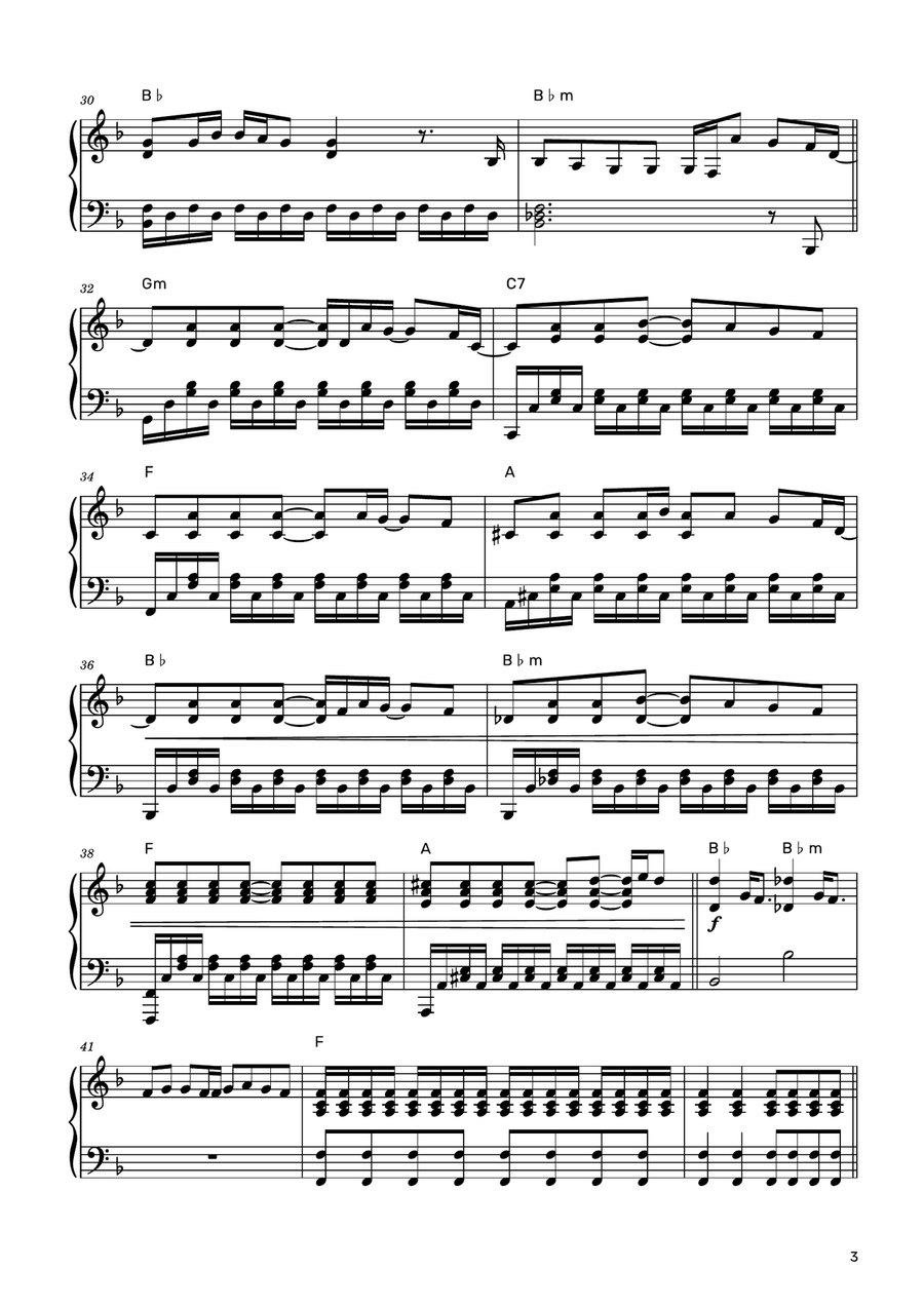 Vampire Piano Solo scores gallery preview page 3
