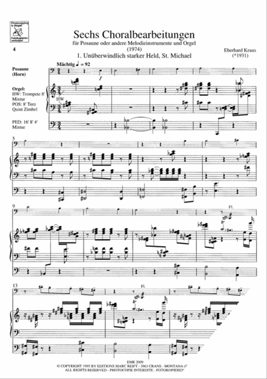 Sechs Choralbearbeitungen