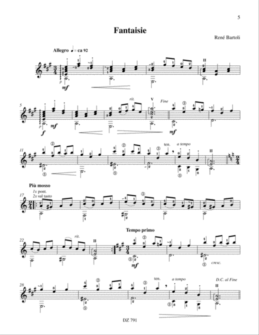 Réminiscences Classical Guitar scores gallery preview page 5