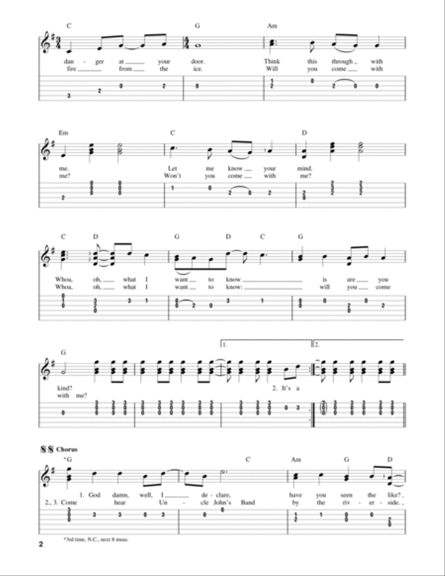 Uncle John's Band Uncle John's Band Acoustic Guitar scores gallery preview page 2