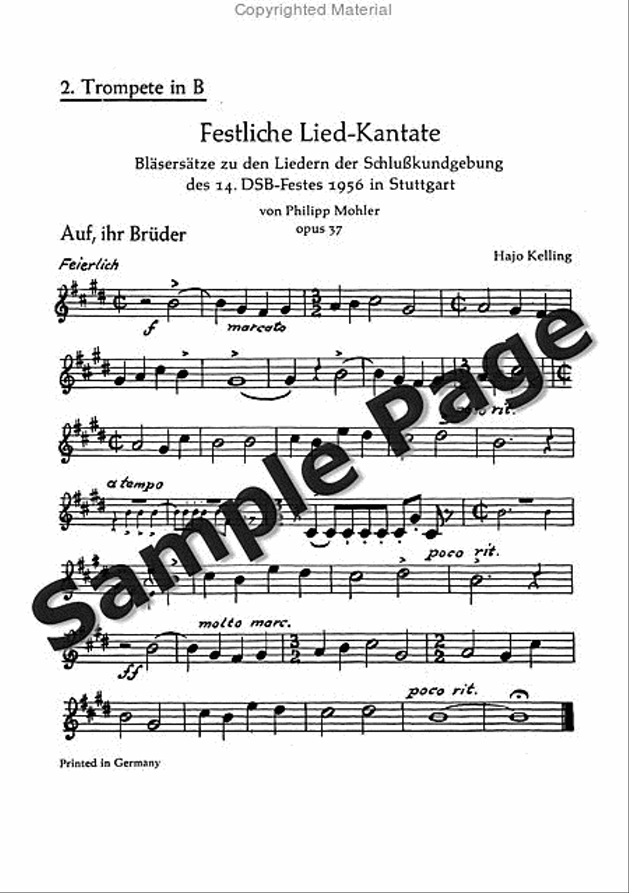 Mohler Ph Festliche Liedkantate Op37(dsb TTBB scores gallery preview page 22