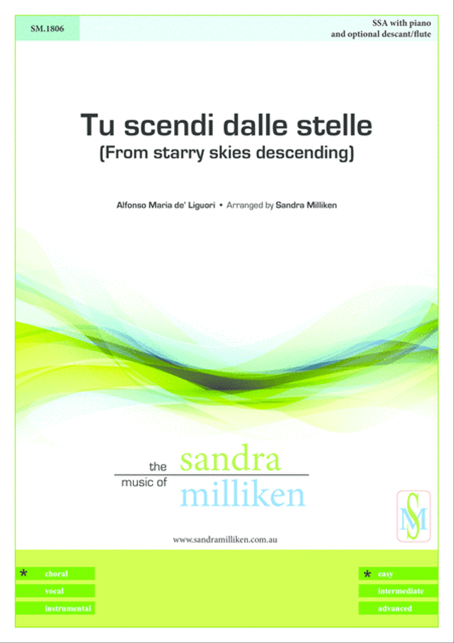 Tu scendi dalle stelle (From starry skies descending) SSA scores gallery preview page 1