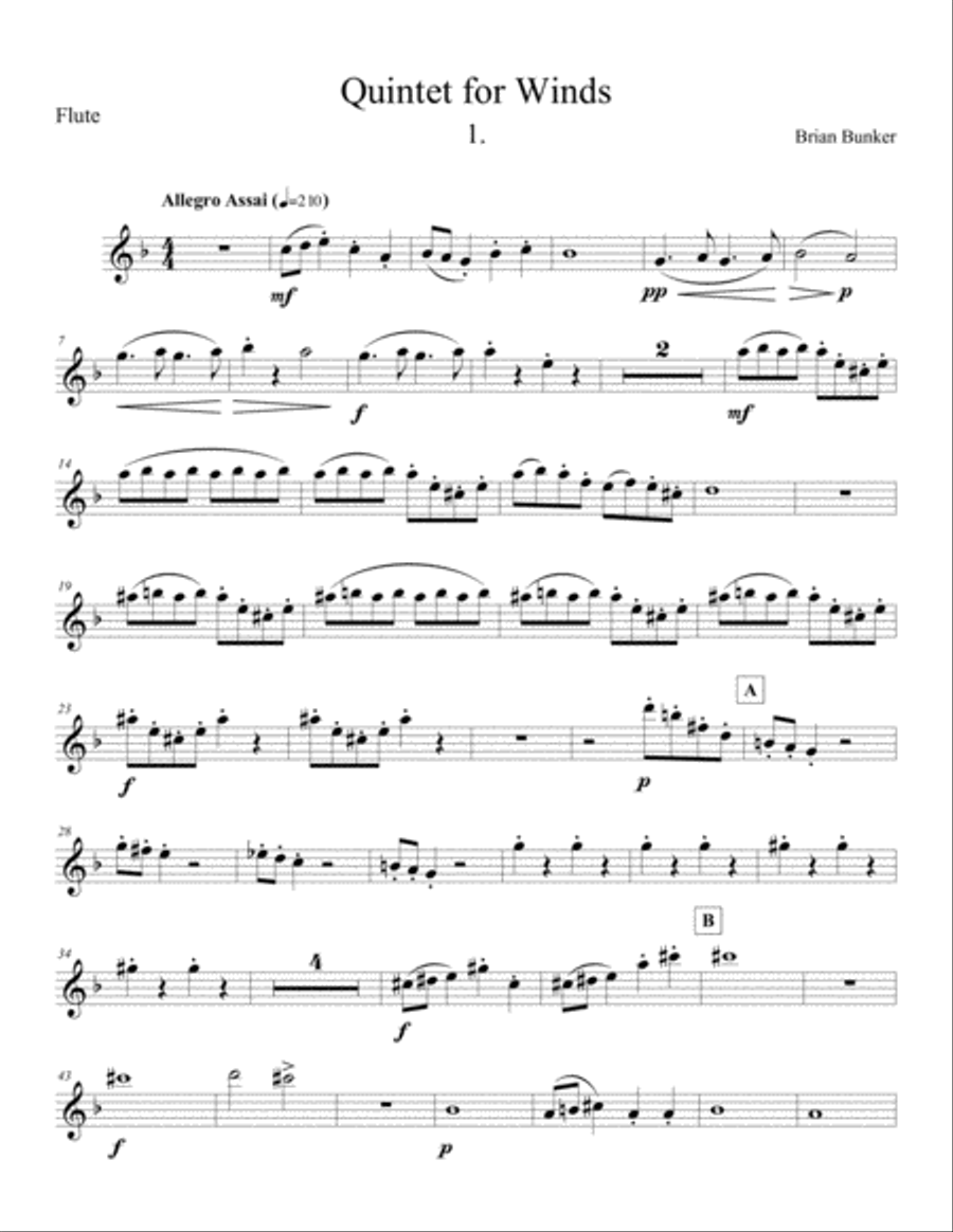 Quintet for Winds Woodwind Quintet scores gallery preview page 2