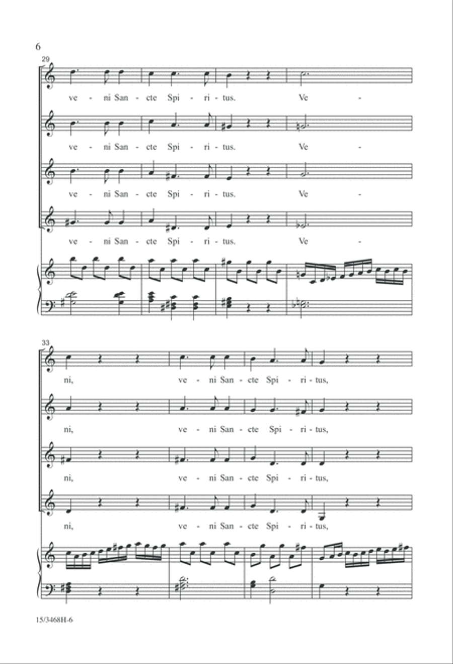 Veni Sancte Spiritus Veni Sancte Spiritus SSAA scores gallery preview page 6