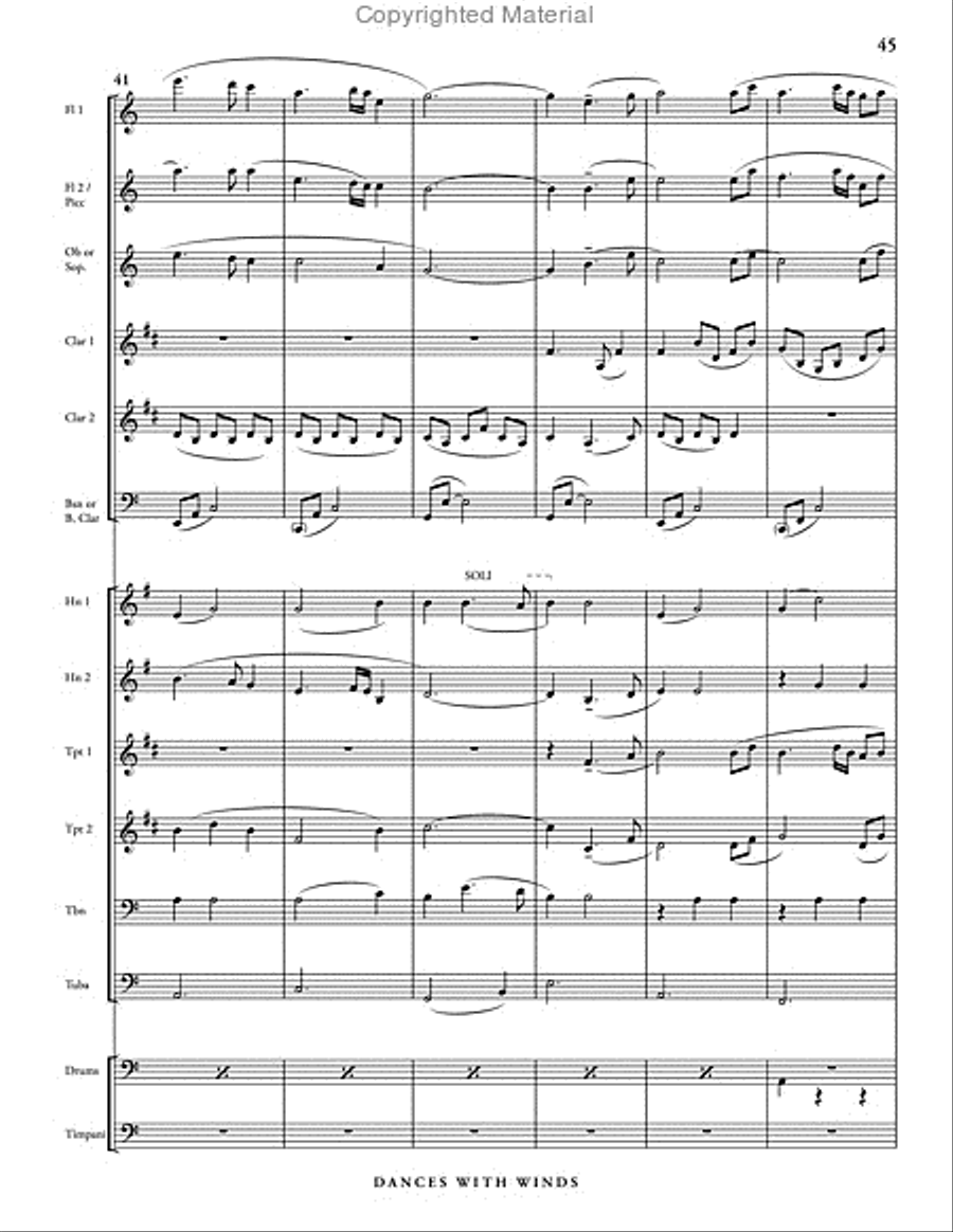 Dances with Winds Dances with Winds Concert Band scores gallery preview page 51