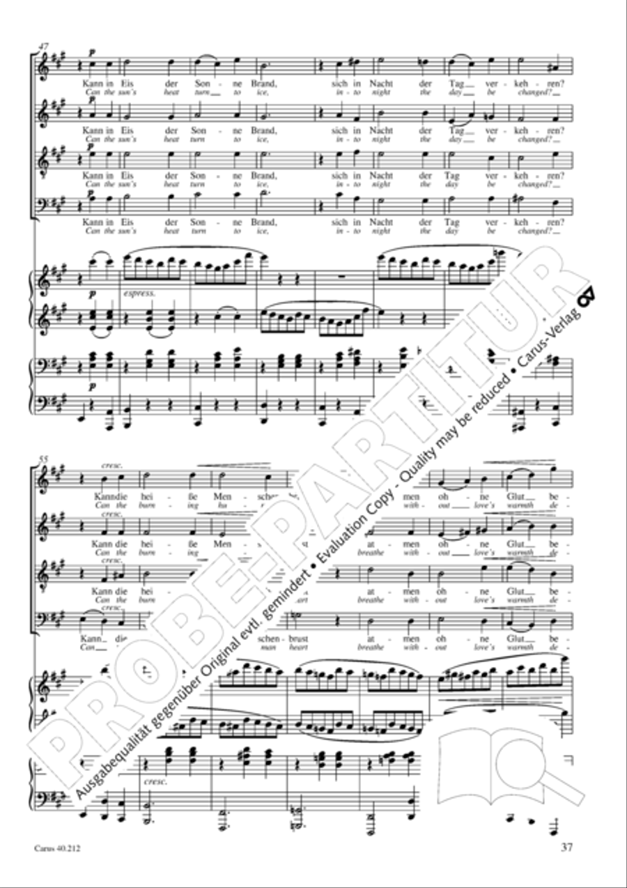 Neue Liebeslieder-Walzer, Op. 65 Choir scores gallery preview page 38
