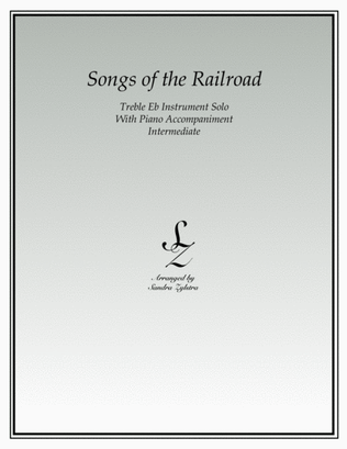 Book cover for Songs of the Railroad (treble Eb instrument solo)