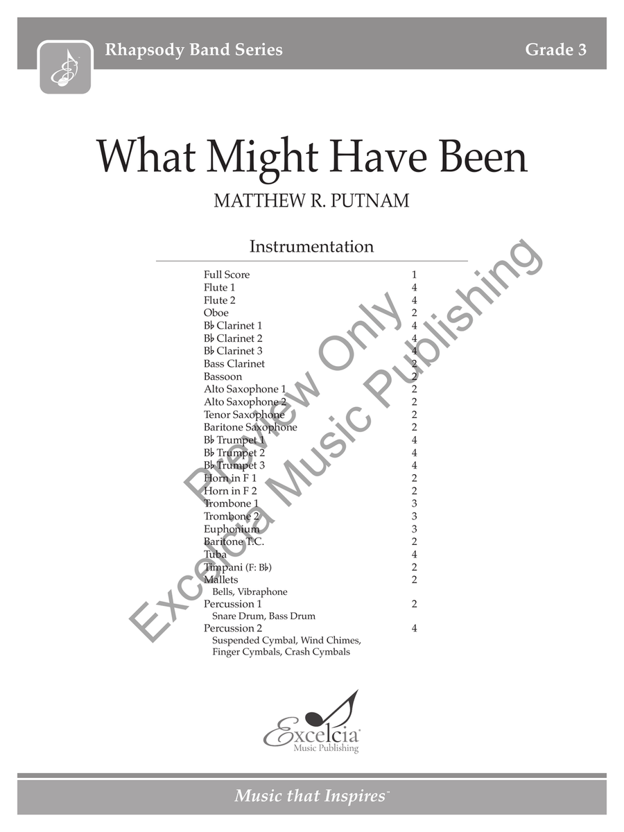 What Might Have Been (Score) Concert Band scores gallery preview page 2