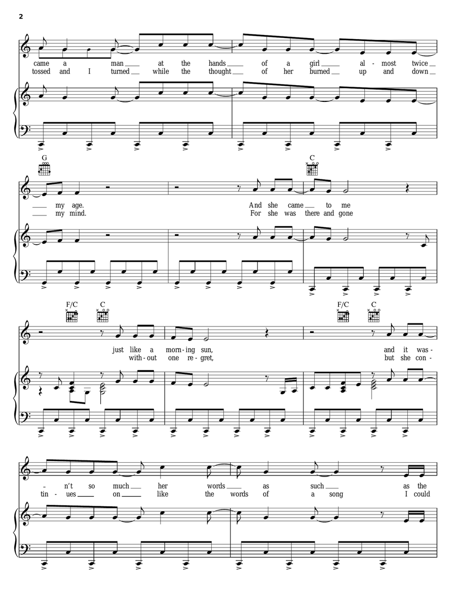 Desiree Piano, Vocal, Guitar scores gallery preview page 2
