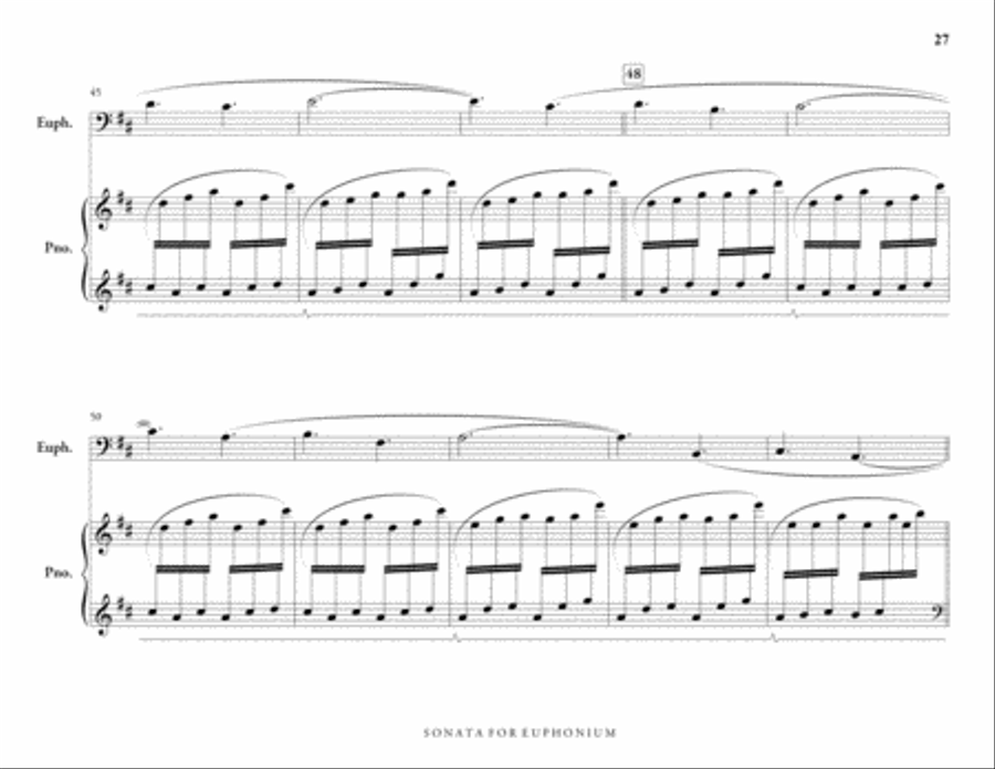 Sonata for Euphonium & Piano Euphonium scores gallery preview page 13