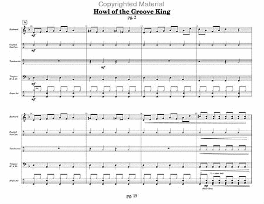 Give The Drummer Some (Blast Off Series) Percussion Ensemble scores gallery preview page 8