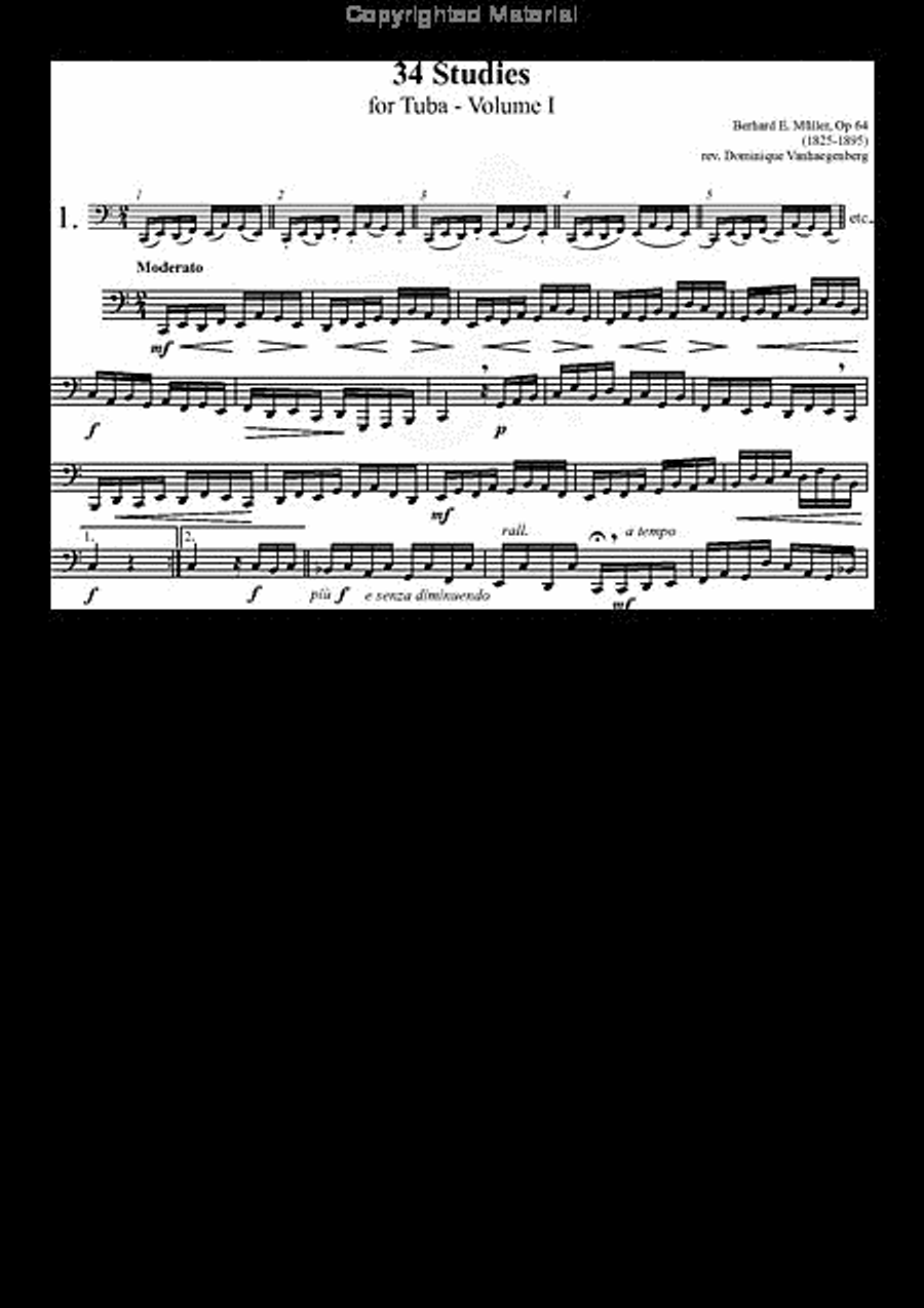 34 Studies for Tuba Volume 1 Tuba scores gallery preview page 2